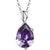 925 Sterling Silver Amethyst Crystal Necklace "Iris"