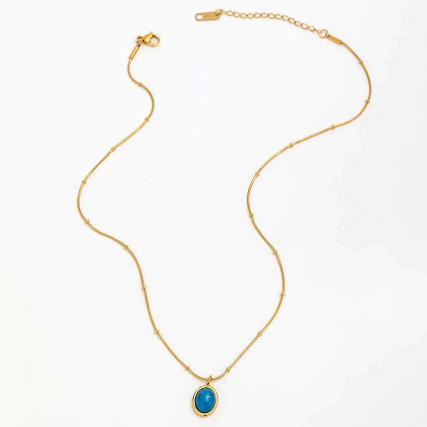 Blue gold Pendant necklace length