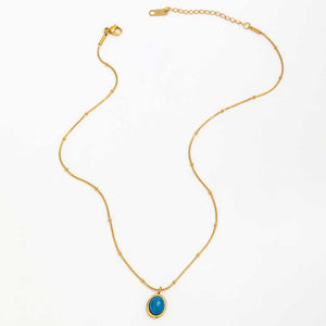 Blue gold Pendant necklace length