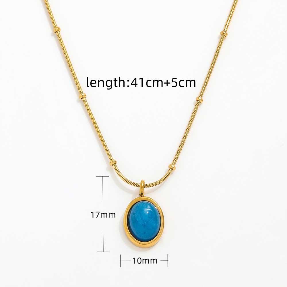 Blue gold Pendant necklace size