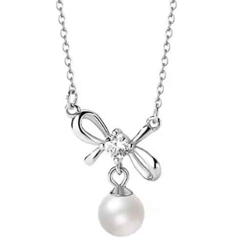silver pearl necklace