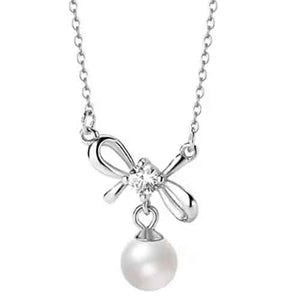 silver pearl necklace