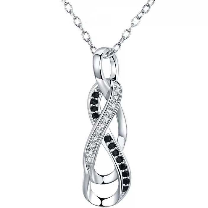 925 Sterling Silver CZ diamond Necklace "Miami"