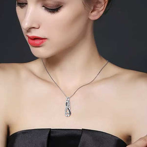 925 Sterling Silver CZ diamond Necklace "Miami"