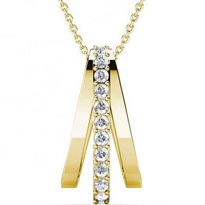 18K Gold Crystal Necklace "Regina"