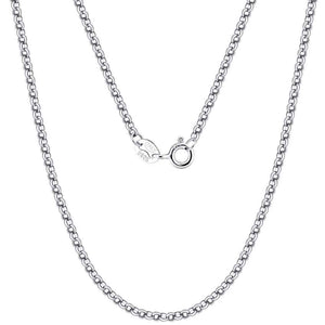 925 Sterling Silver Rolo or Belcher Chain (Width 2mm)