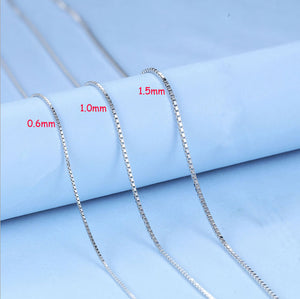 Sterling Silver Box Chain (width 1.5mm)