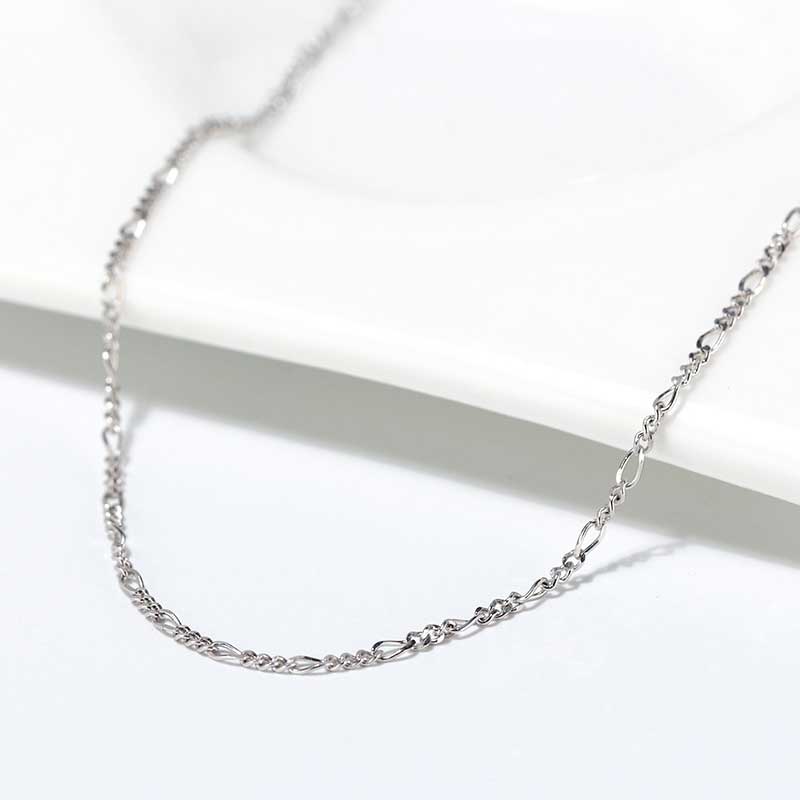 925 Sterling Silver Chain with Bolt clasp "Figaro" (Width 1.7 mm)
