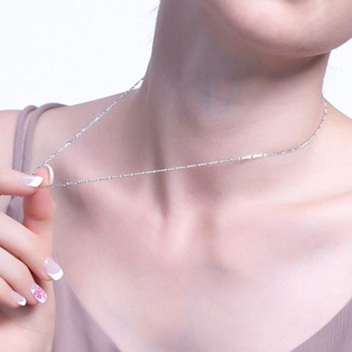 925 Sterling Silver Chain with Bolt clasp "Figaro" (Width 1.7 mm)