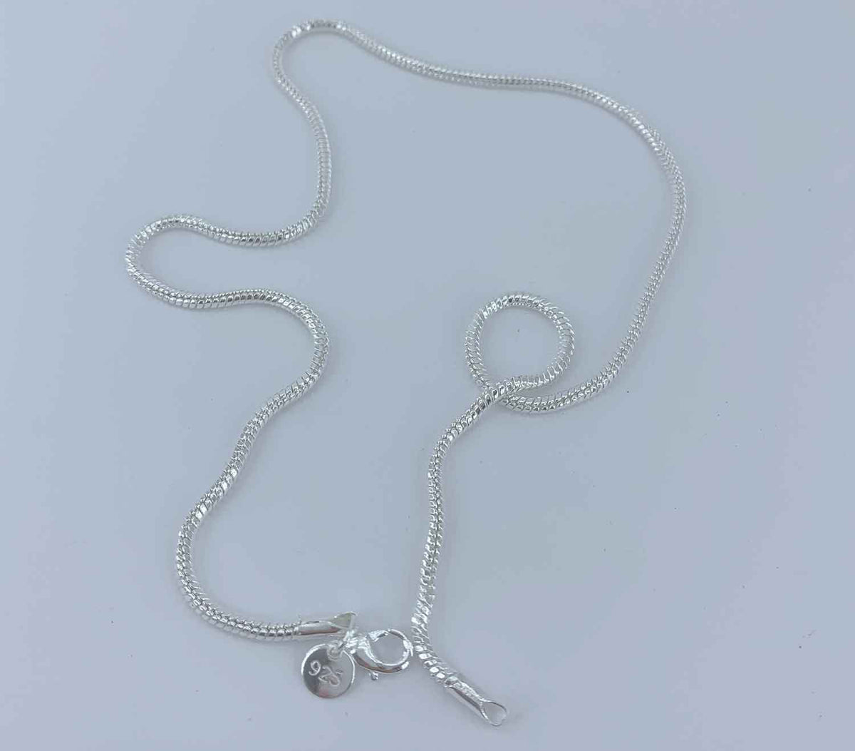 925 Sterling Silver Snake Chain Necklace "Libra" (50cm)