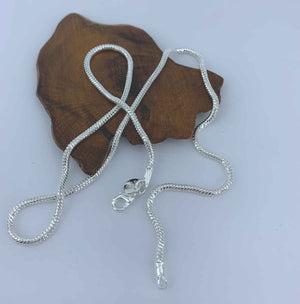 925 Sterling Silver Snake Chain Necklace "Libra" (50cm)