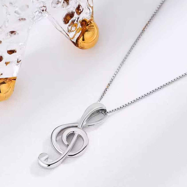 925 Silver Music Note Pendant 925 STERLING SILVER TREBLE CLEF MUSICAL ...