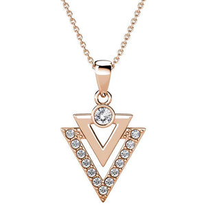 Rose Gold Crystal Geometric Jewellery Set "Tripoli"