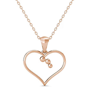 rose gold heart necklace jewellery