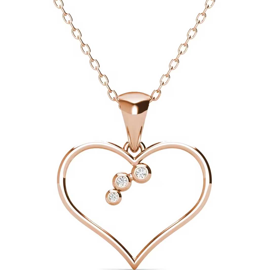 
rose gold heart necklace