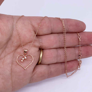 rose gold heart necklace frenelle