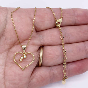 gold crystal heart necklace frenelle