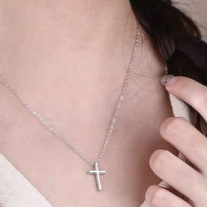 silver cross necklace frenelle