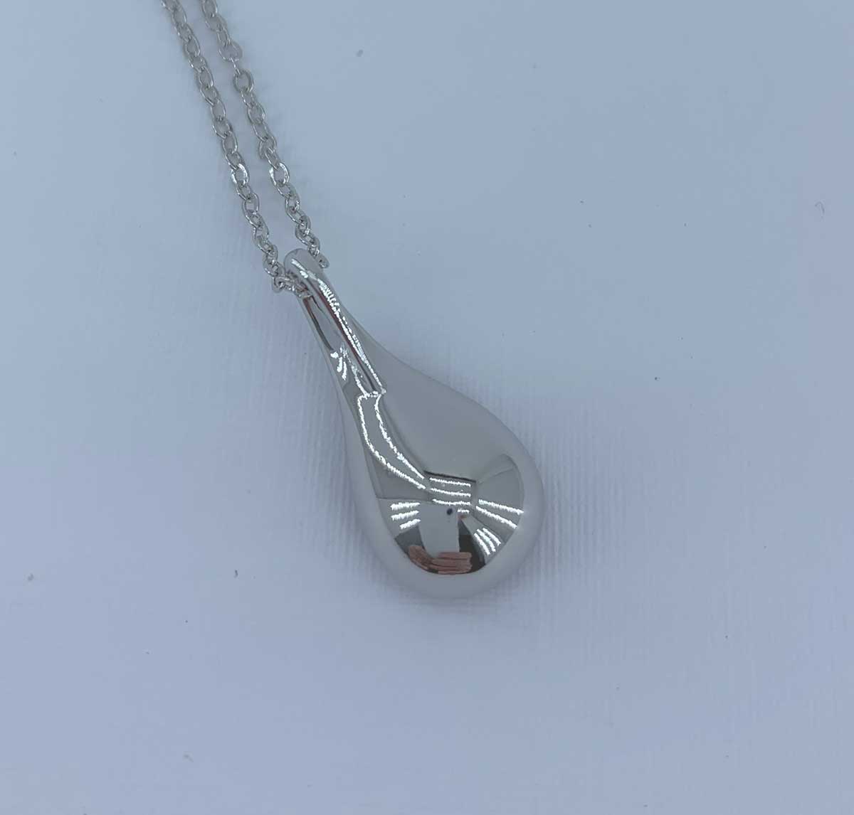 Silver Crystal Necklace "Graphite"