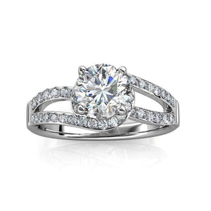 18K White Gold Crystal Engagement or Dress Ring "Juliette"