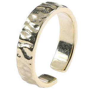18K Gold Modern Wave Design Adjustable Ring "Alena"