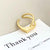 gold adjustable modern ring