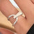 silver modern adjustable ring