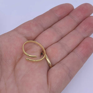 18K Gold Modern Adjustable Ring "Carien"