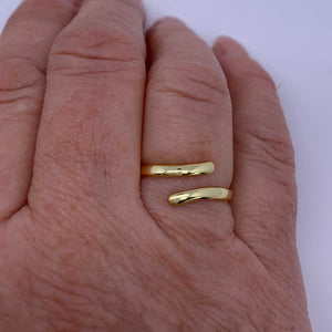 18K Gold Modern Adjustable Ring "Carien"