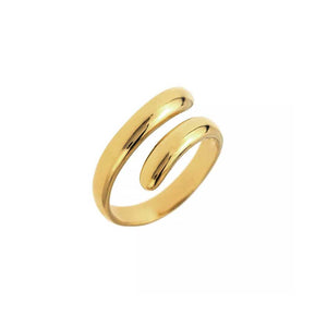 18K Gold Modern Adjustable Ring "Carien"