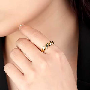 gold adjustable ring frenelle