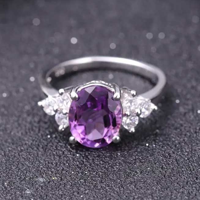 925 Sterling Silver Ring "Countess" (Amethyst)