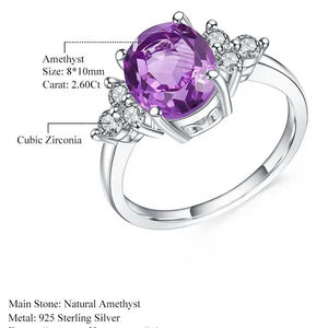 925 Sterling Silver Ring "Countess" (Amethyst)