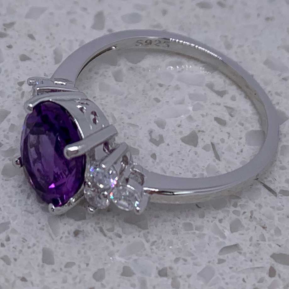 925 Sterling Silver Ring "Countess" (Amethyst)