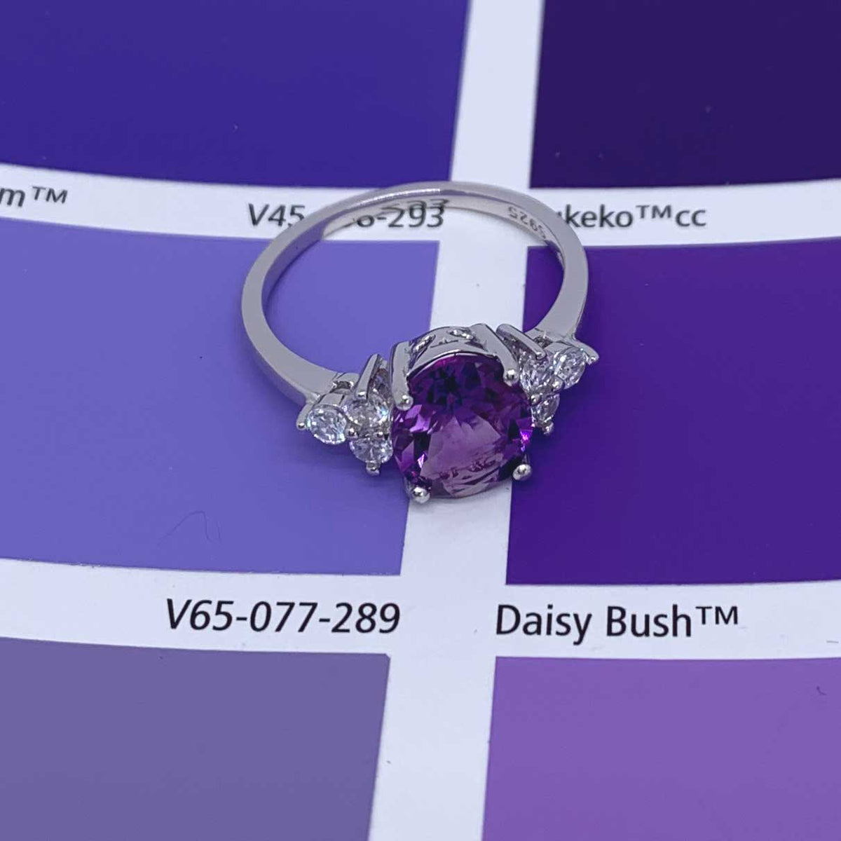 925 Sterling Silver Ring "Countess" (Amethyst)