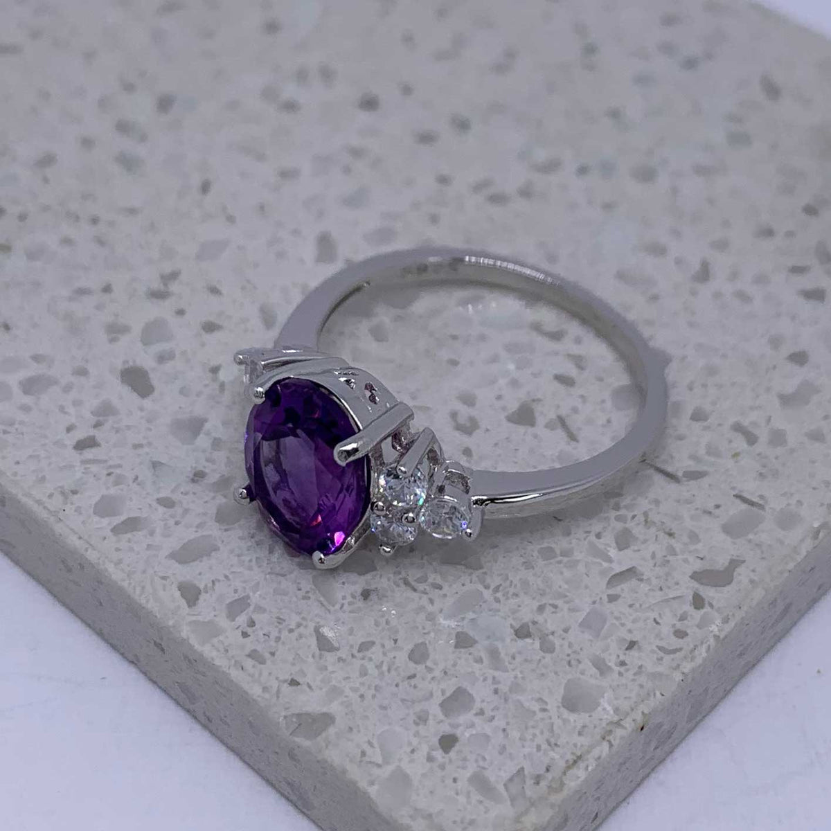 925 Sterling Silver Ring "Countess" (Amethyst)