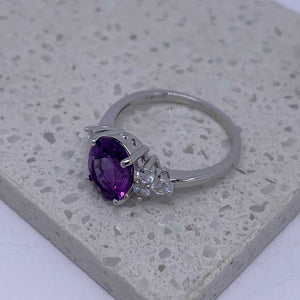 925 Sterling Silver Ring "Countess" (Amethyst)