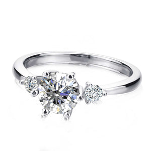 925 Sterling Silver Moissanite Engagement Ring "Cynthia"