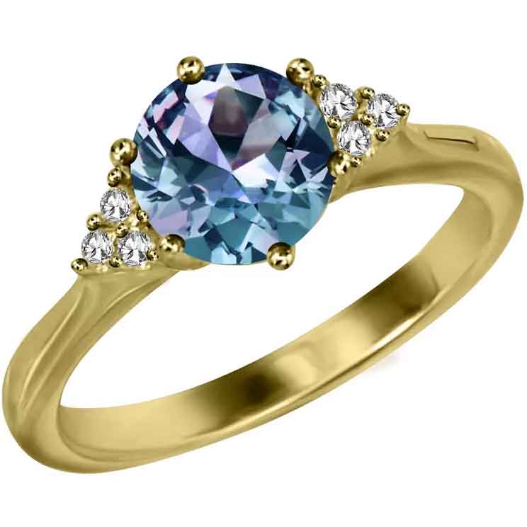 18K Gold Alexandrite Ring "Nadia"