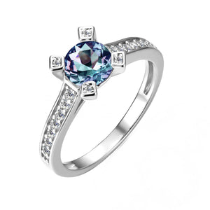 18K White Gold Alexandrite Engagement or Dress Ring "Jarelle"