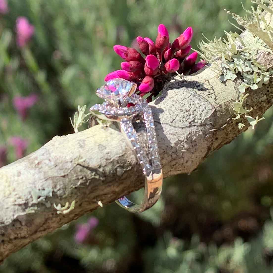 18K White Gold Crystal Engagement or Dress Ring "Juliette"