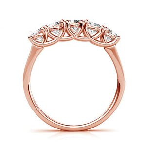 Rose-Gold Crystal Dress or Eternity Ring "Katrina"