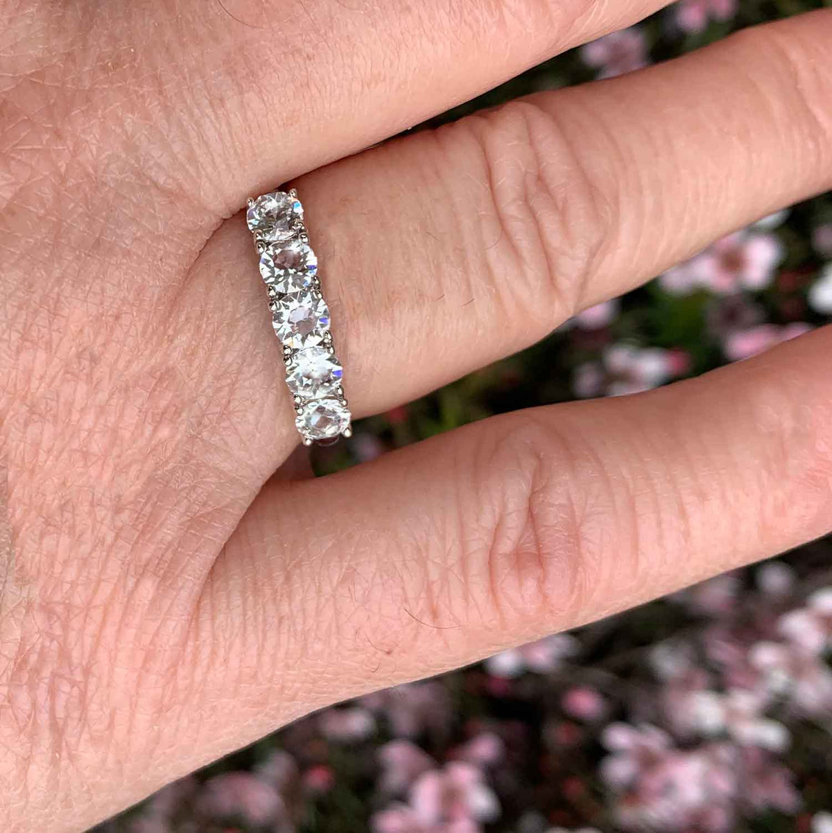 18K White Gold Crystal Eternity or Dress Ring "Katrina"