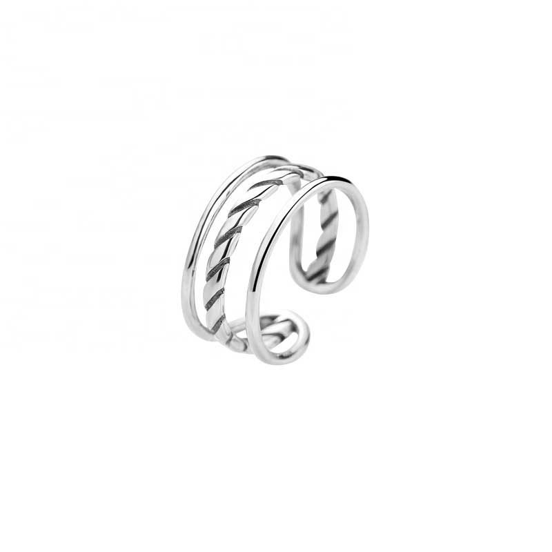 925 Sterling Silver Ring with triple bands "Lavinia"