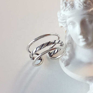 925 Sterling Silver Ring with triple bands "Lavinia"