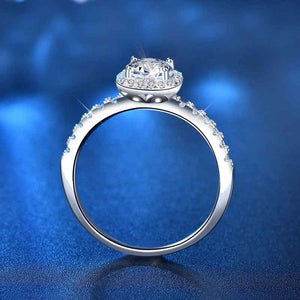 925 Sterling Silver Moissanite Diamond Ring "London"
