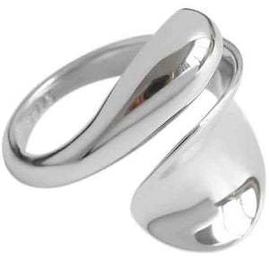 925 Sterling Silver Adjustable Modern Ring "Marlee"