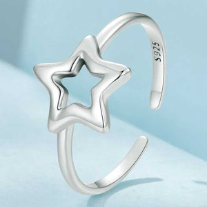 silver star ring adjustable buy online nz