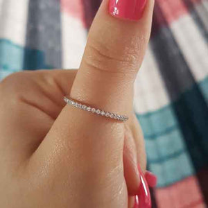 925 Sterling Silver Ring with CZ Diamonds "Nova"