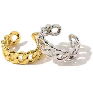 gold adjustable ring silver